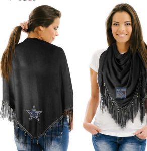 DALLAS COWBOYS BEADED SHAWL SCARF